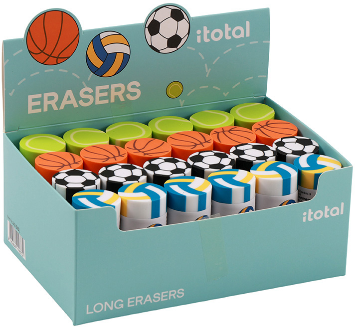 I-TOTAL Radiergummi 2.5x6cm XL1816L Sport, assortiert
