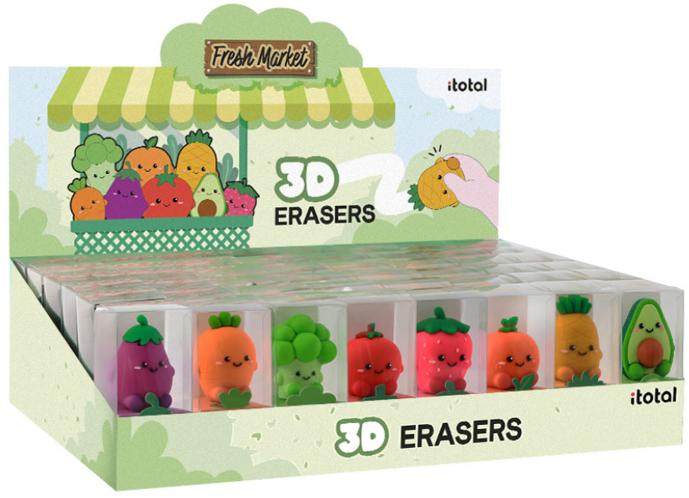 photo I-TOTAL Gomme XL1895A Fresh Market, assorti