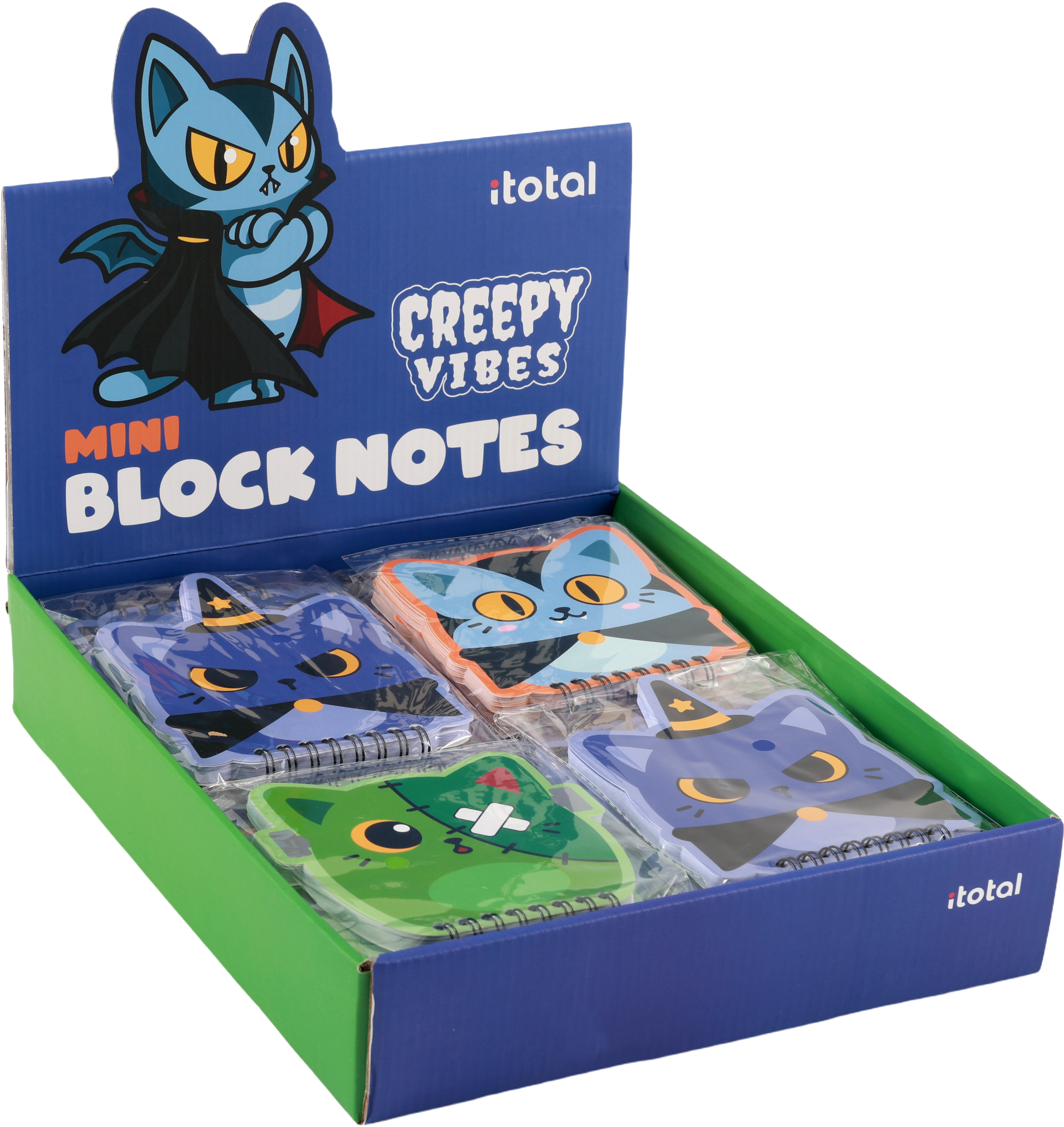 photo I-TOTAL Mini bloc-notes 11x11.7cm XL2050M Creepy Vibes, assorti