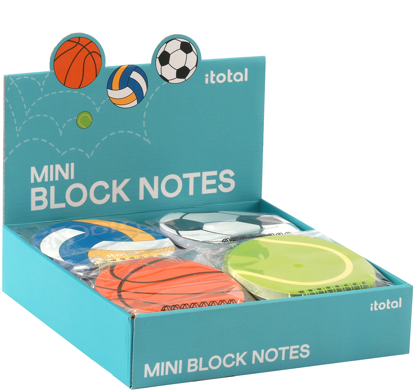 I-TOTAL Notizblock Mini 11x11.7cm XL2050O Sport, assortiert
