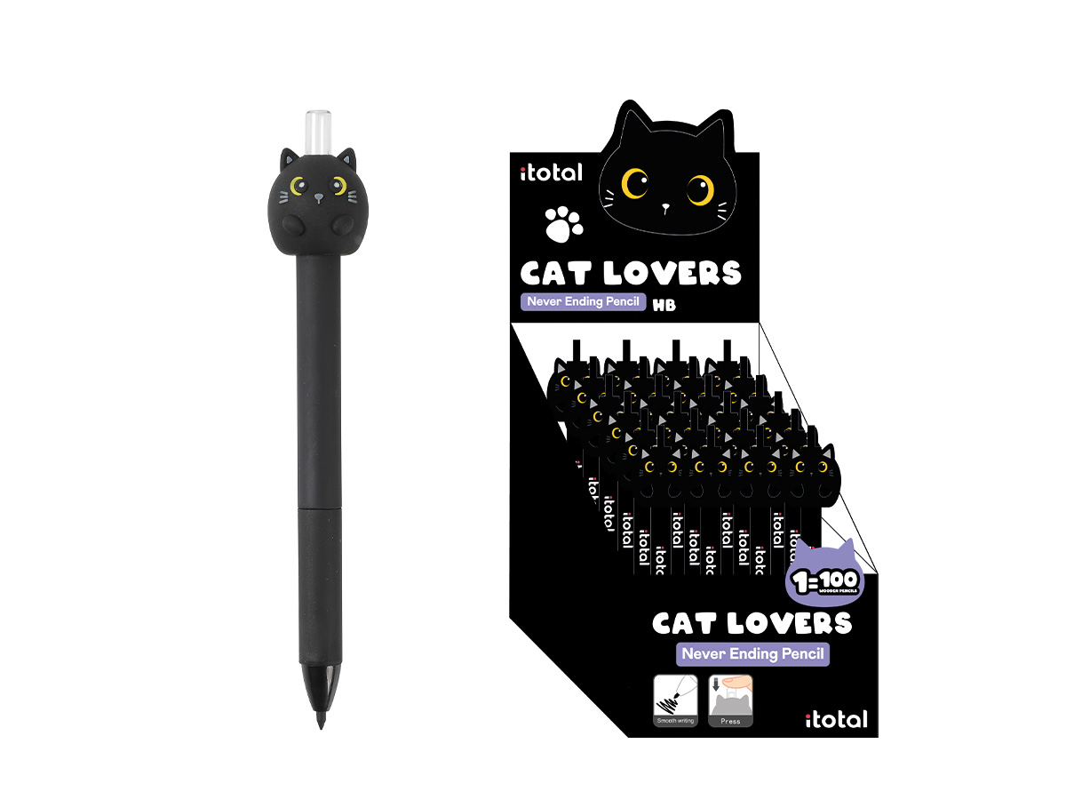 photo I-TOTAL Crayon Never Ending XL2070A black Cat