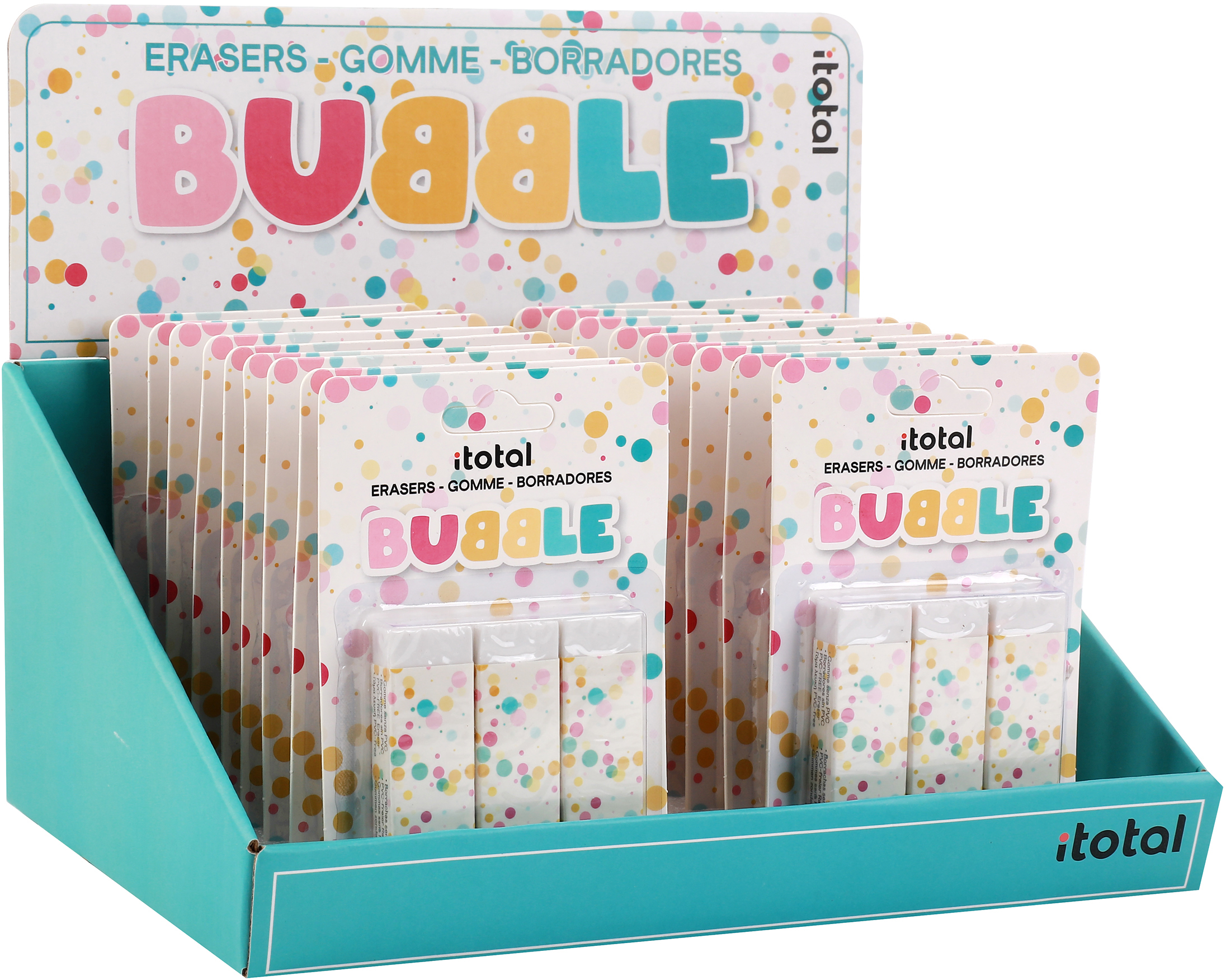 photo I-TOTAL Gomme Bubble XL2071 3 pcs. 2.2x1.2x6.2cm