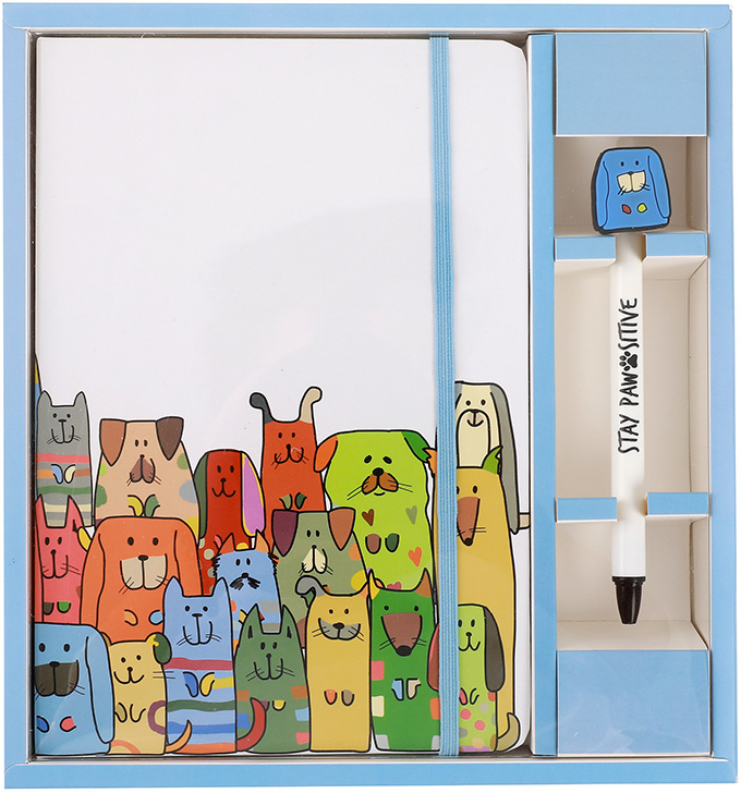 photo I-TOTAL Set Carnet et Stylo XL2159 Stay Pawsitive