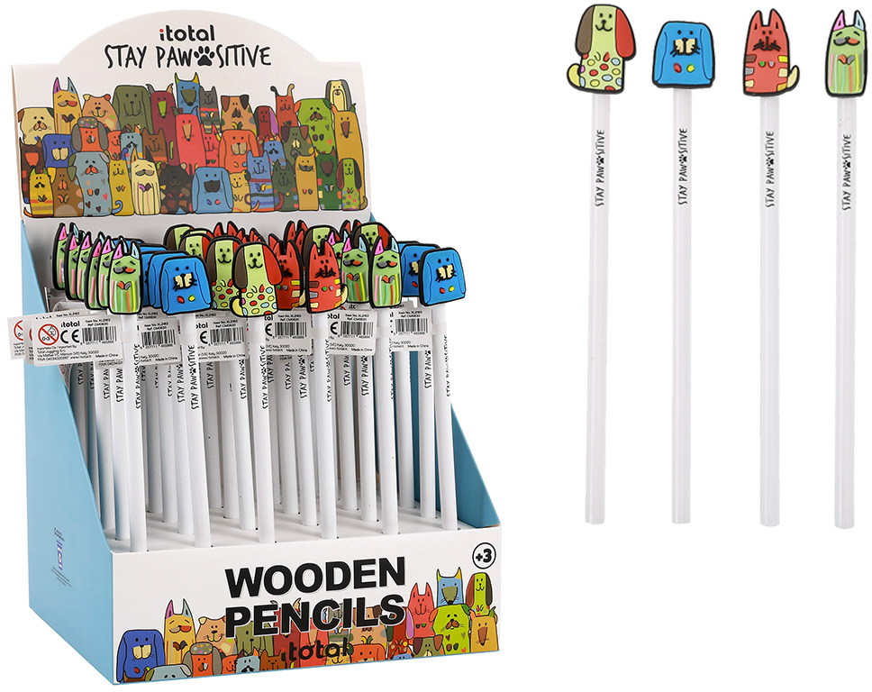 photo I-TOTAL Crayon Stay Pawsitive XL2163 Gomme 4 ass.