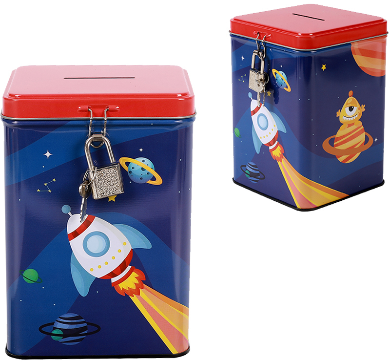 photo I-TOTAL Tirelire avec serrures XL2285 Space adventure