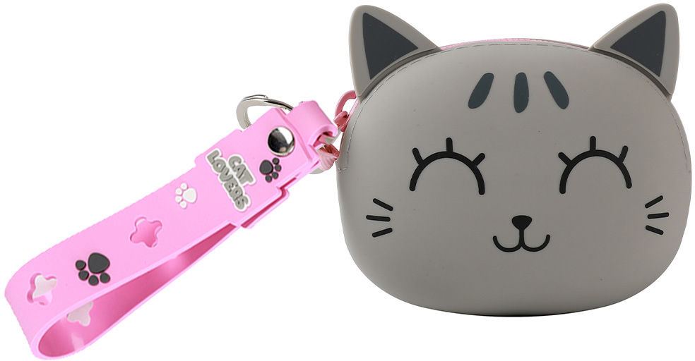 photo I-TOTAL Pochette en silicone XL2484C Grey Cat