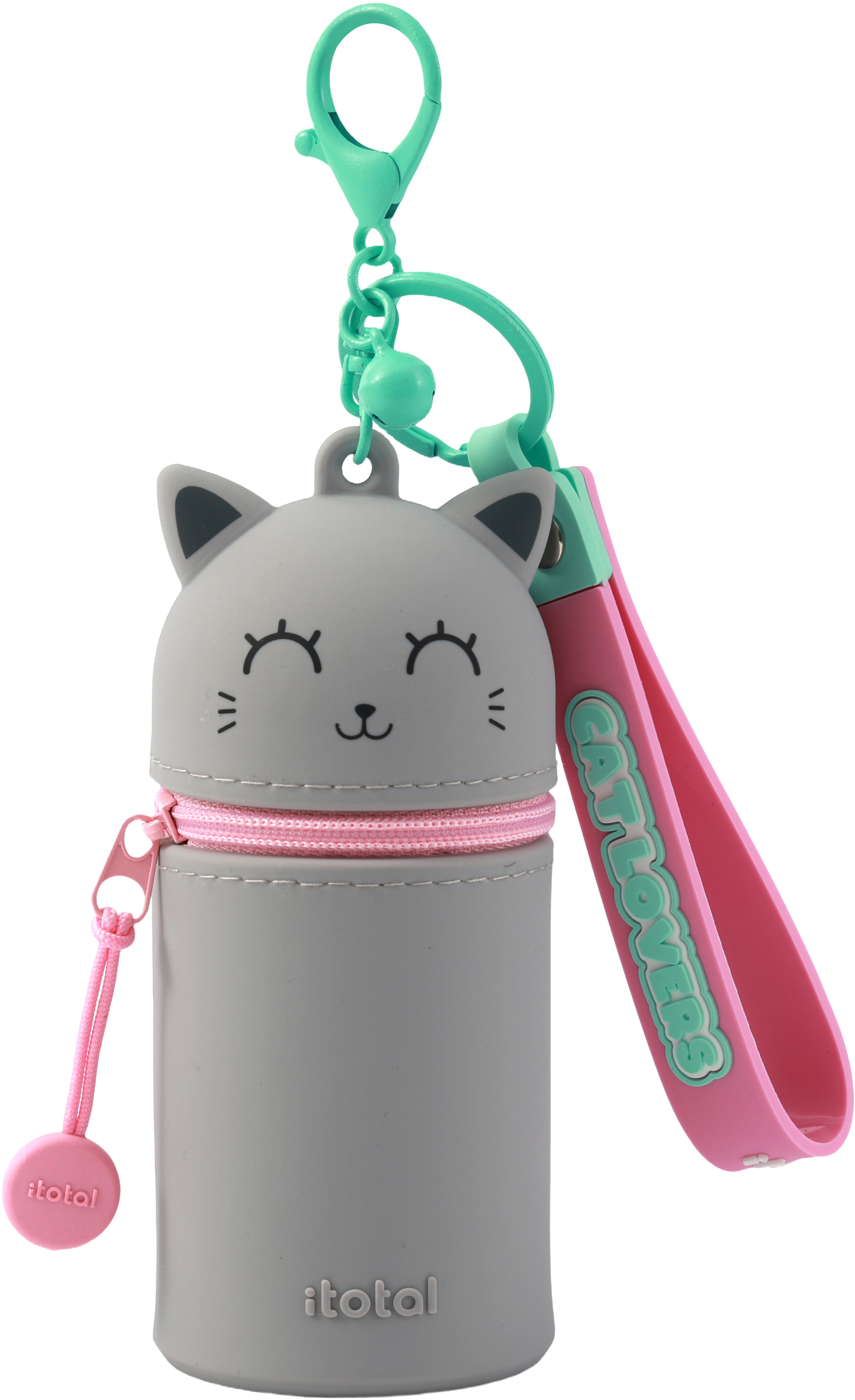 photo I-TOTAL Porte-clés crocheté XL2486D Cat grey