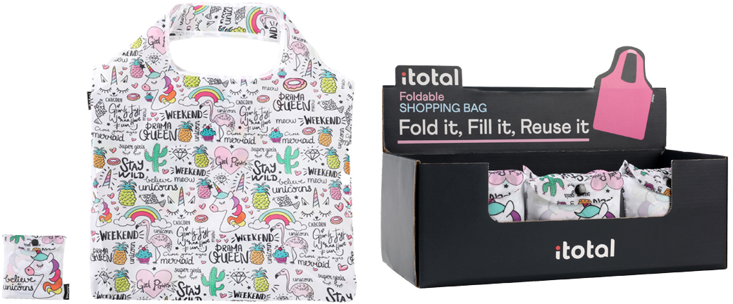photo I-TOTAL Shopping bag 57x42cm XL2663 Unicorn