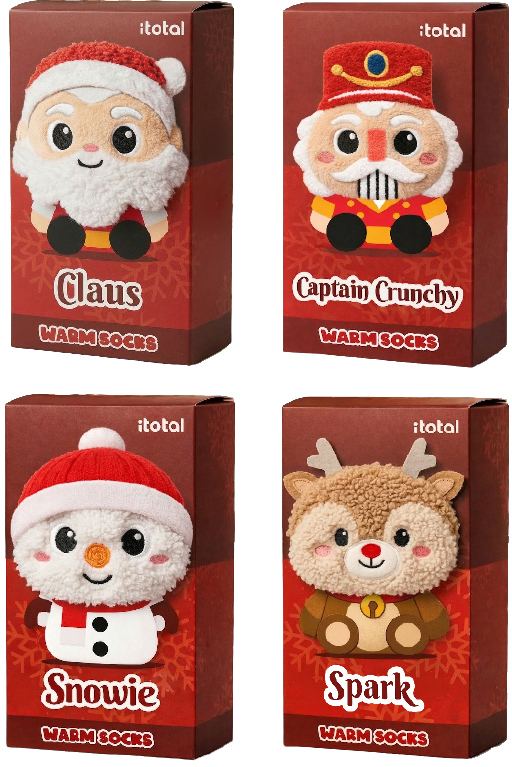 photo I-TOTAL Chaussettes t. 36-41 XL2821E Xmas, assorti