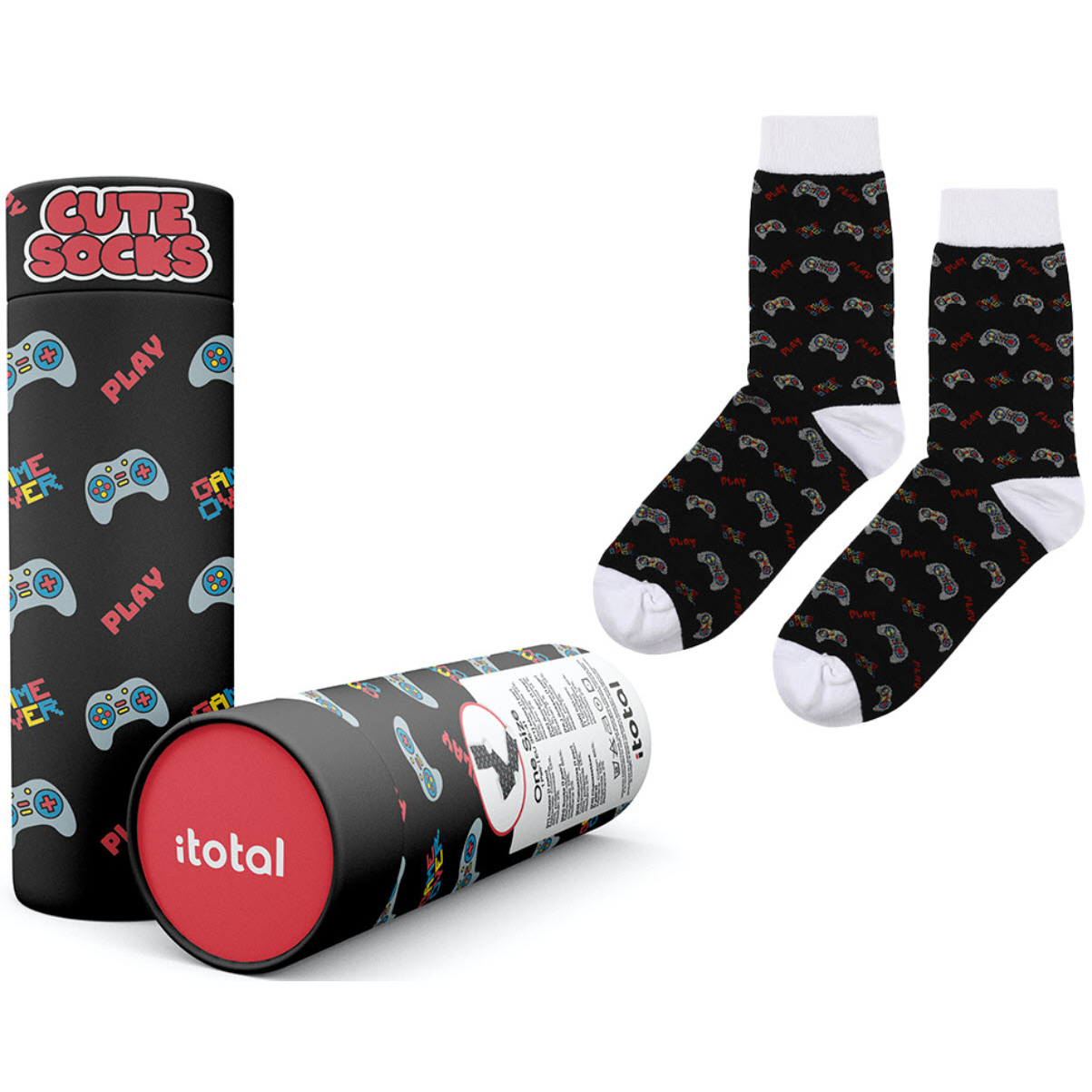 photo I-TOTAL Chaussettes, Let's Play XL2826 noir