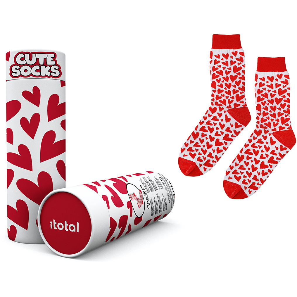photo I-TOTAL Chaussettes Follow your Heart XL2827 rouge