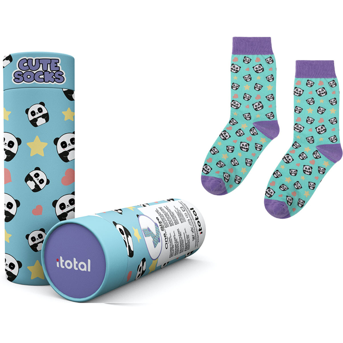photo I-TOTAL Chaussettes, Pandastic XL2829 violet