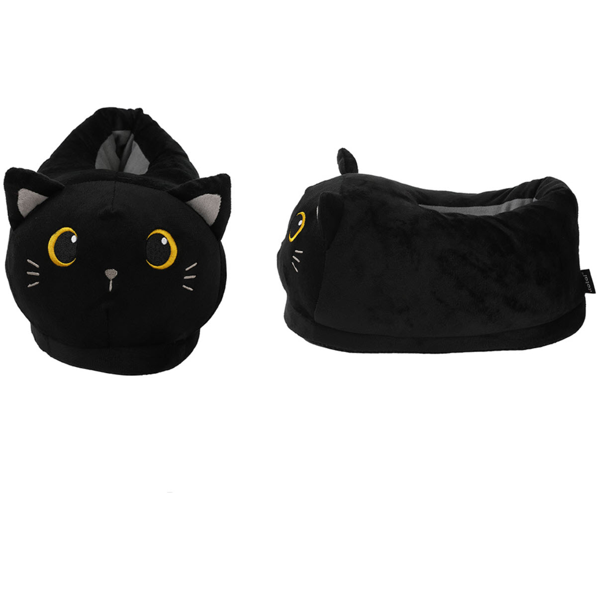 photo I-TOTAL Chaussons peluche 30x19x18cm XL2843 Black Cat