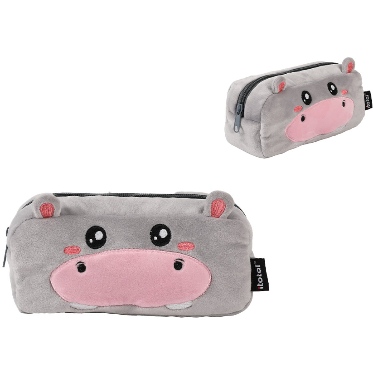 photo I-TOTAL Étui en peluche XL2864 Hippo