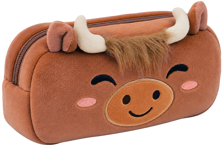 I-TOTAL Etui Plüsch XL2868C Highland Cow 20x8x8cm