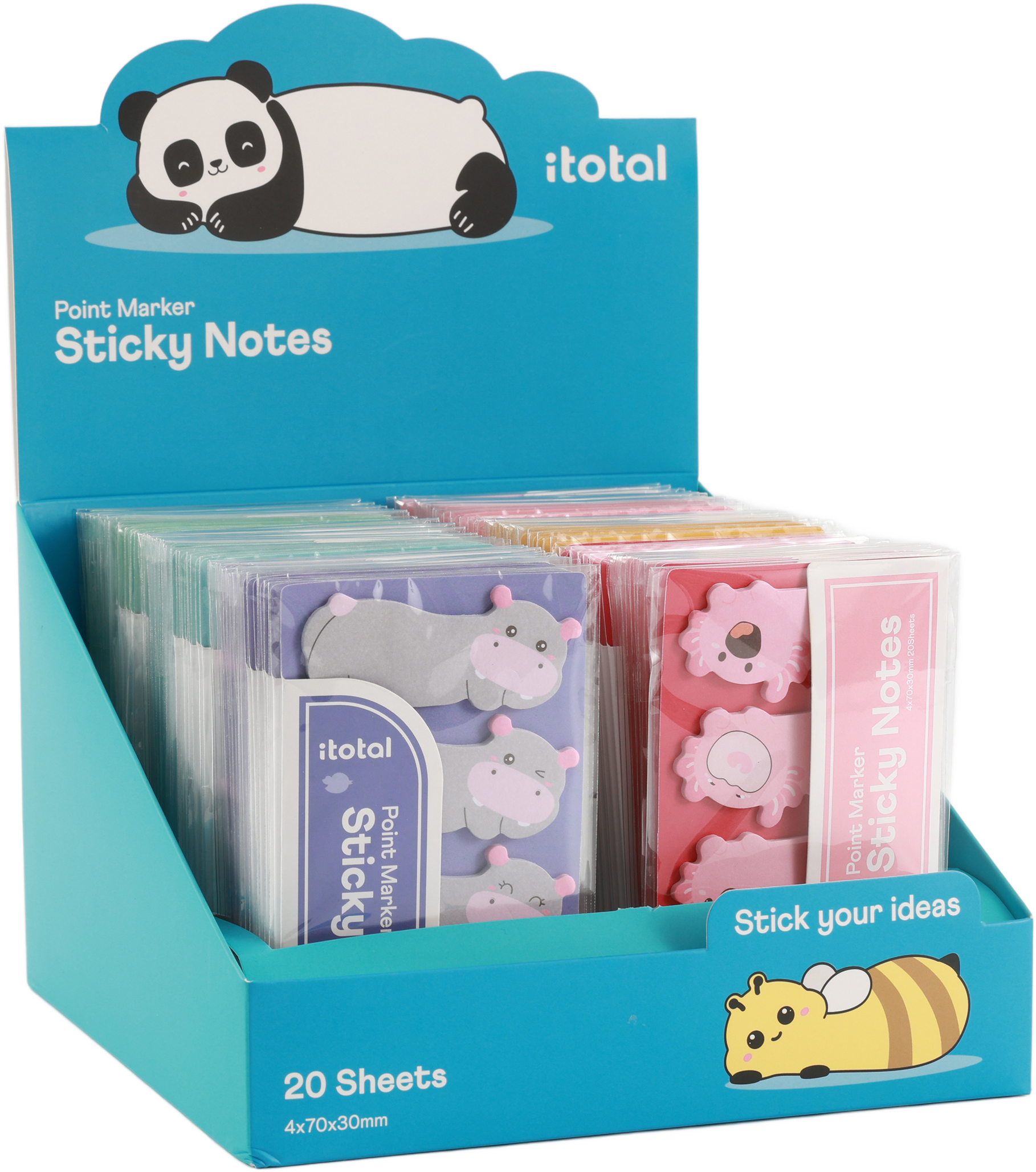 I-TOTAL Haftnotizen XL3103A Cute Animals, assortiert