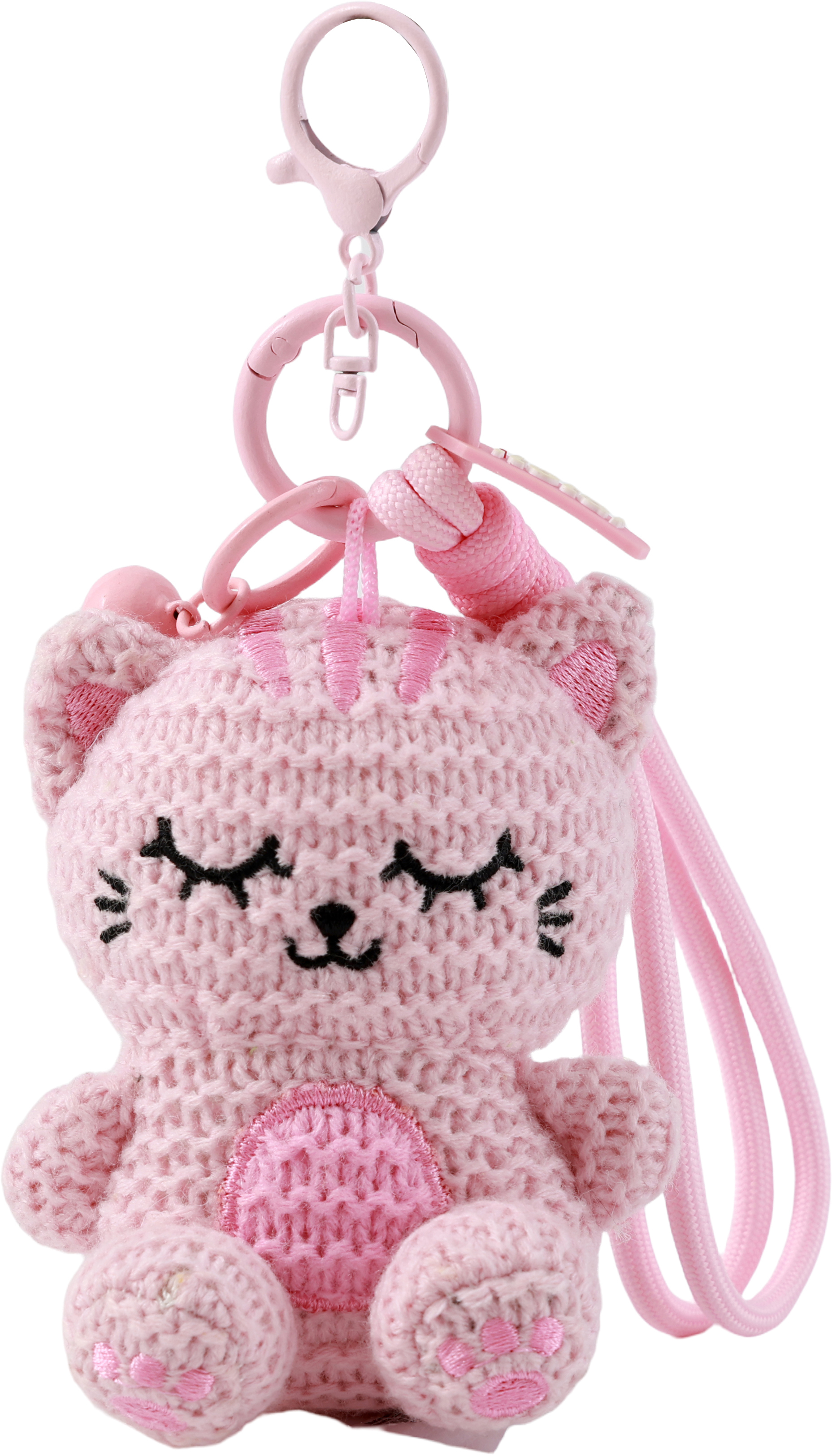 photo I-TOTAL Porte-clés crocheté XL3444 Cat pink