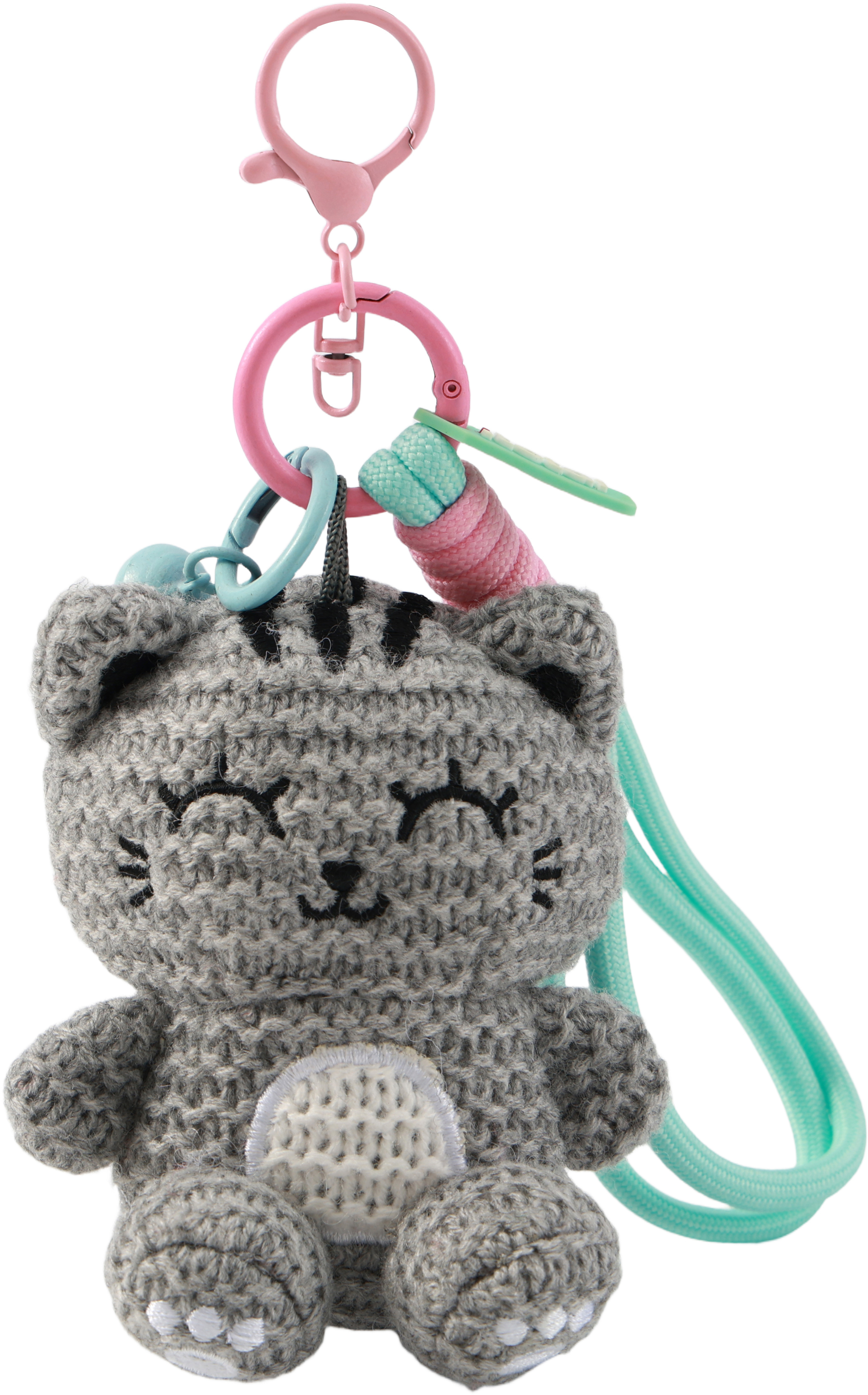 photo I-TOTAL Porte-clés crocheté XL3445 Cat grey