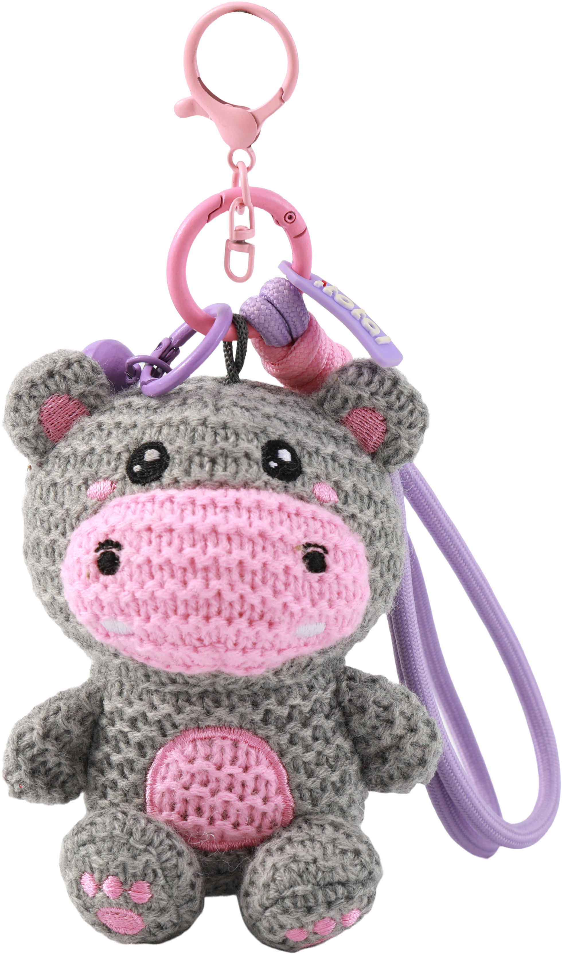 photo I-TOTAL Porte-clés crocheté XL3452 Hippo