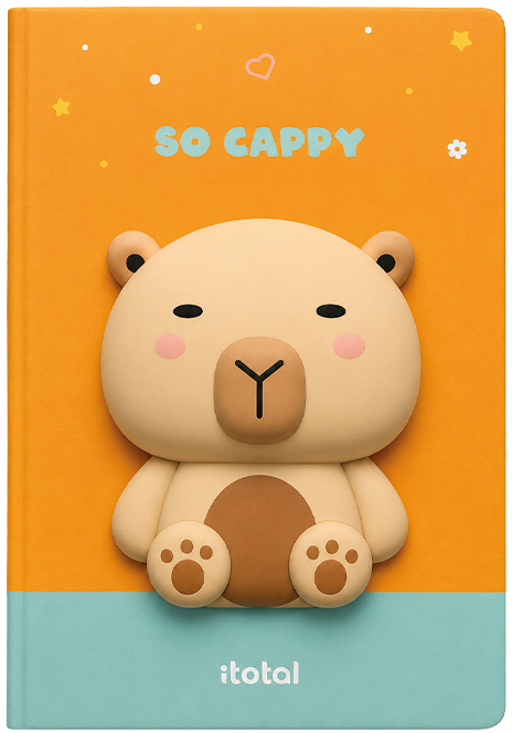 I-TOTAL Notizbuch Squishy 3D 14x21cm XL3858A Capybara