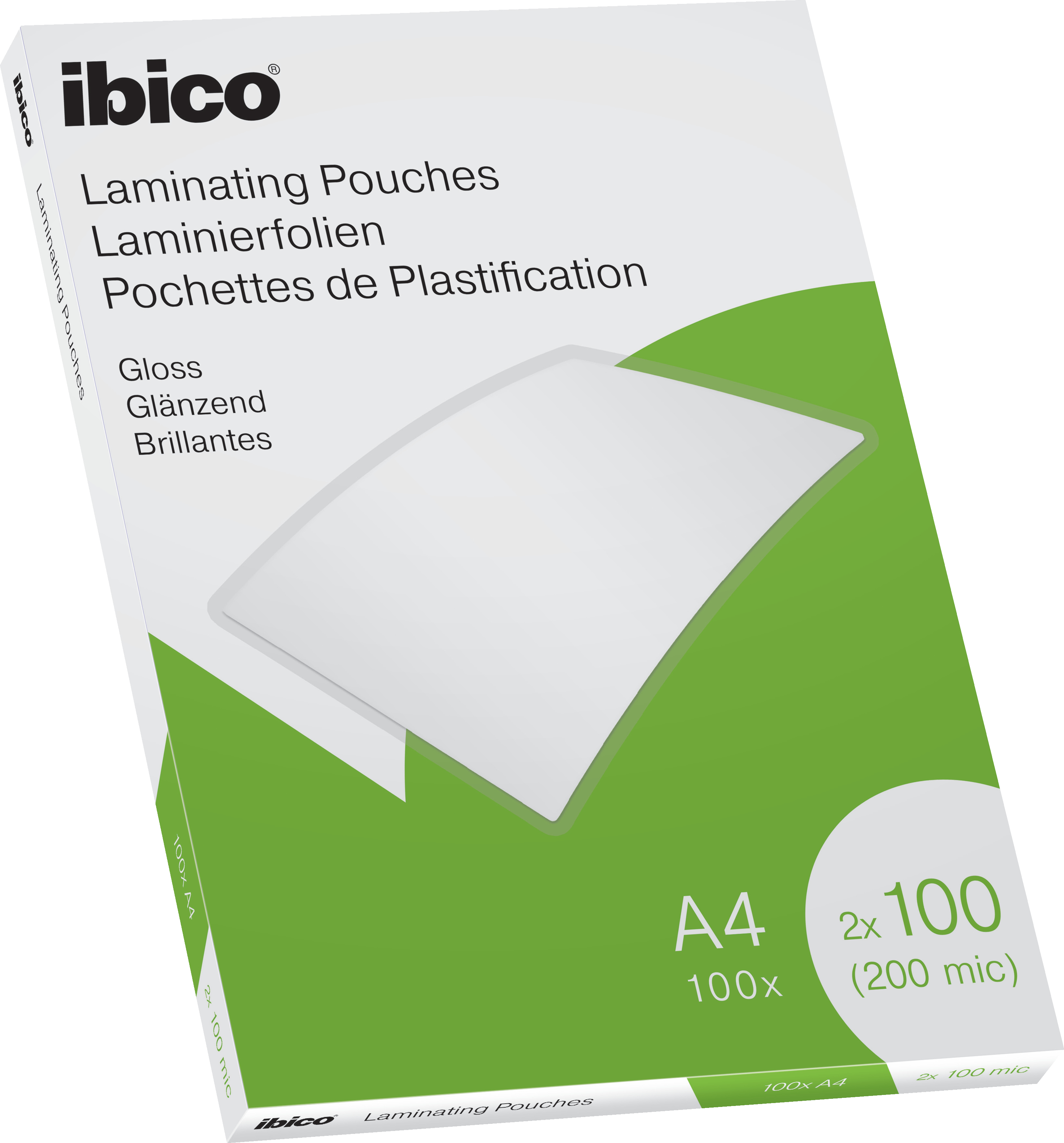 IBICO Pochettes à plastifier A4 627317 brillant, 100my 100 pcs. brillant, 100my 100 pcs.