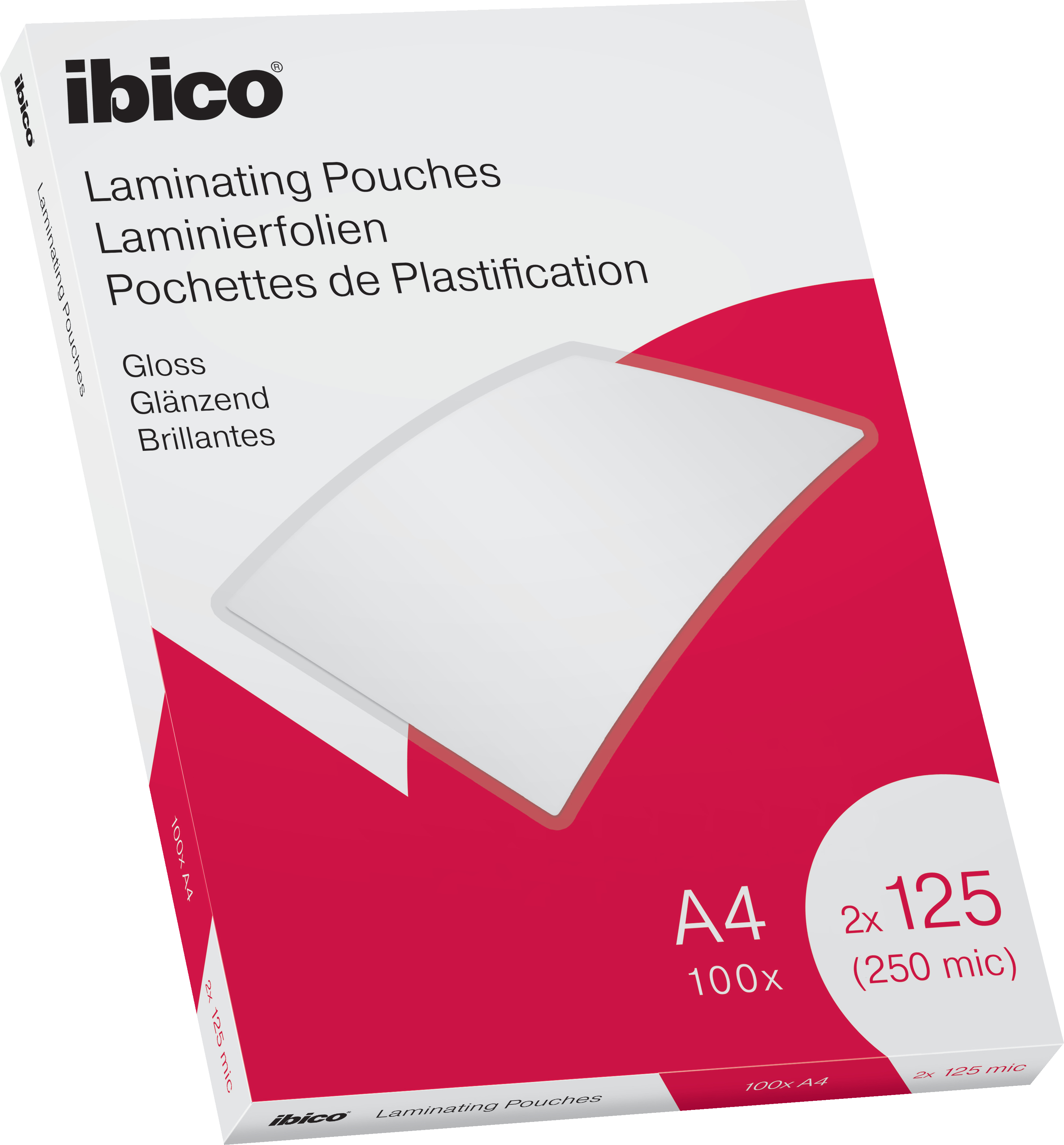 IBICO Pochettes à plastifier A4 627318 brillant, 125my 100 pcs.