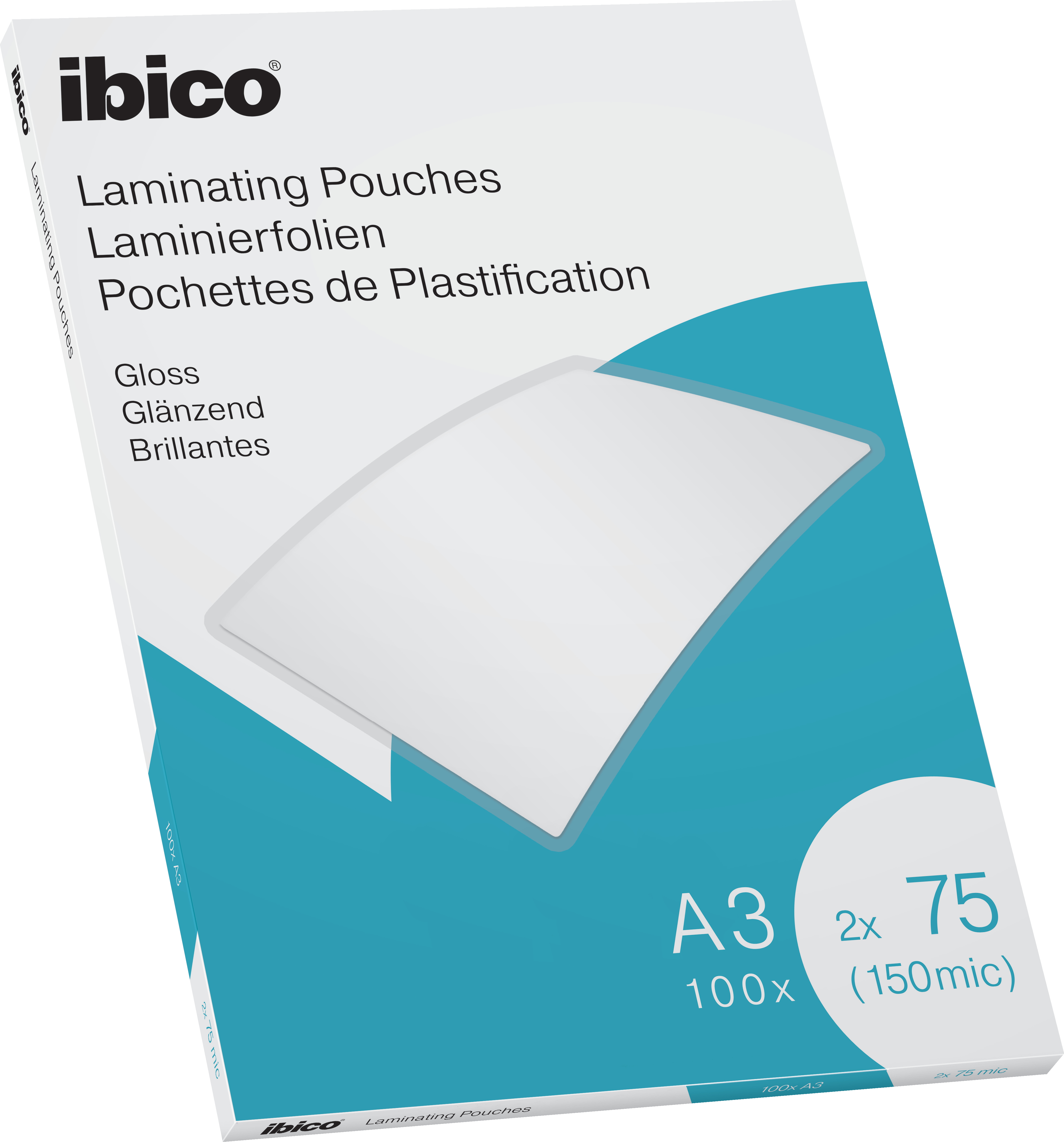 IBICO Pochettes à plastifier A3 627319 brillant, 75my 100 pcs.