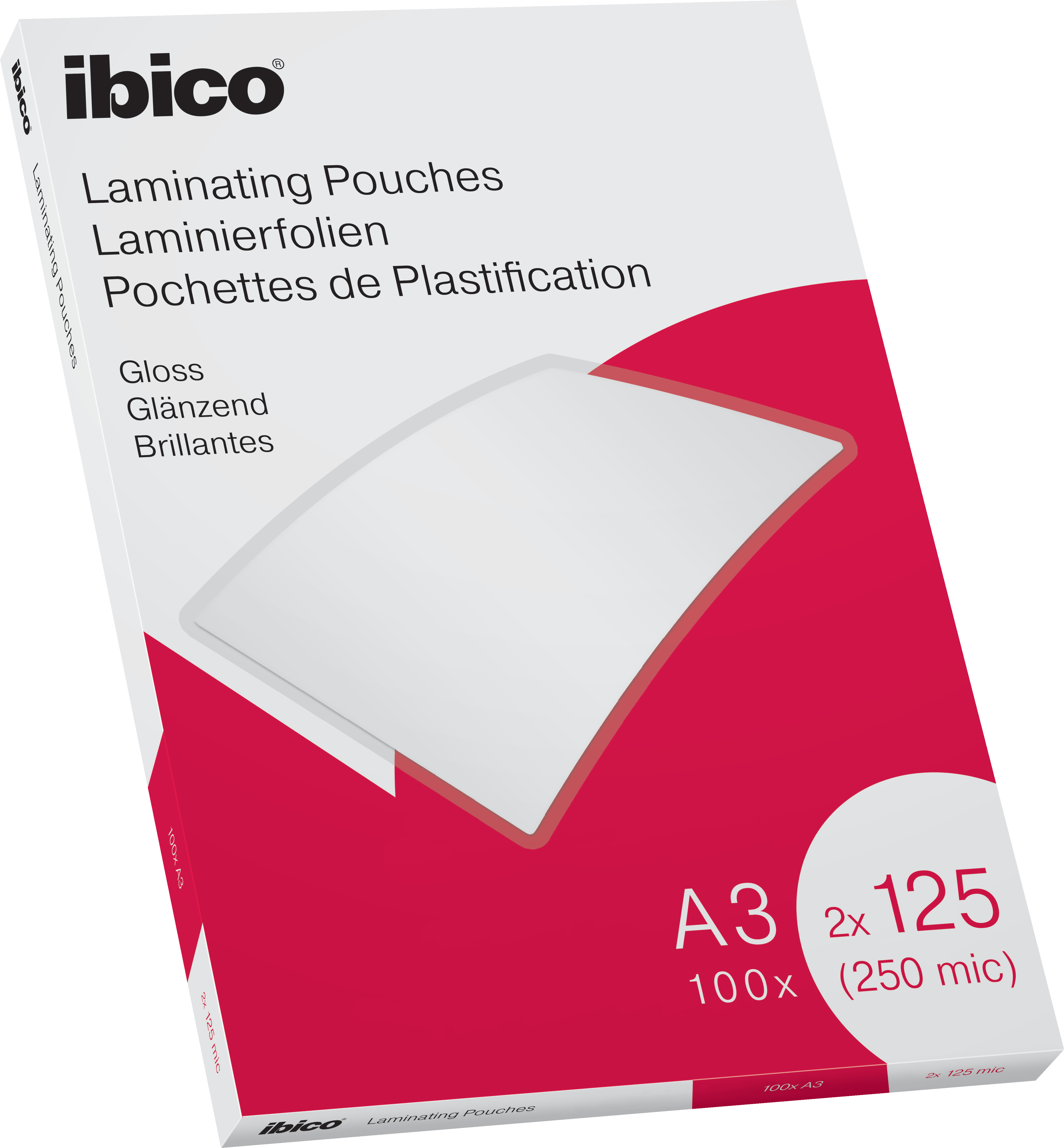 IBICO Pochettes à plastifier A3 627321 brillant, 125my 100 pcs.