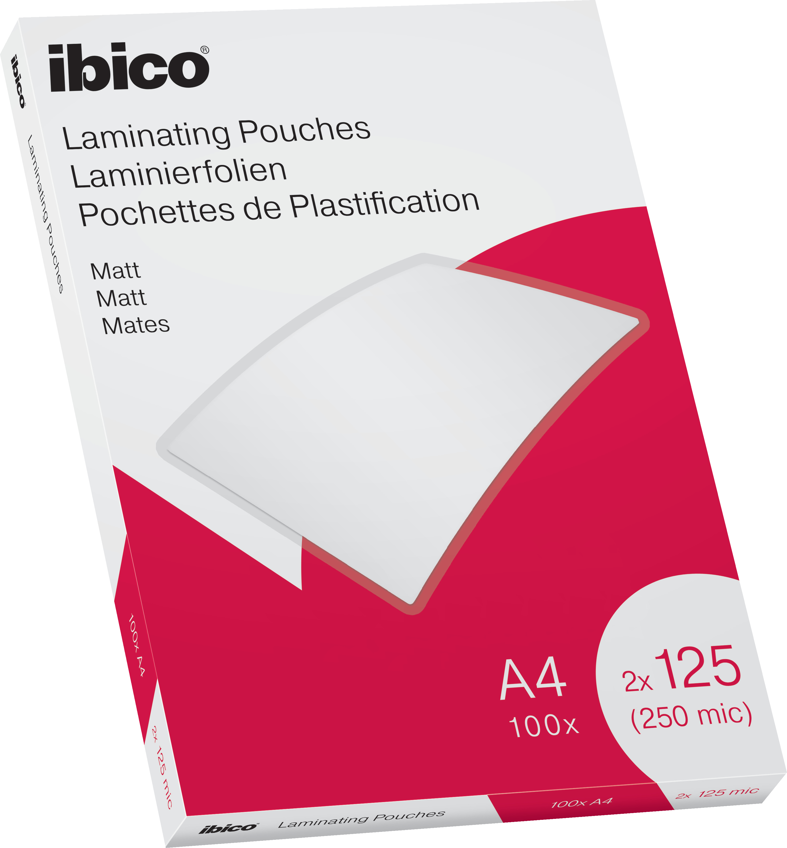 IBICO Pochettes à plastifier A4 627323 matt, 125my 100 pcs. matt, 125my 100 pcs.