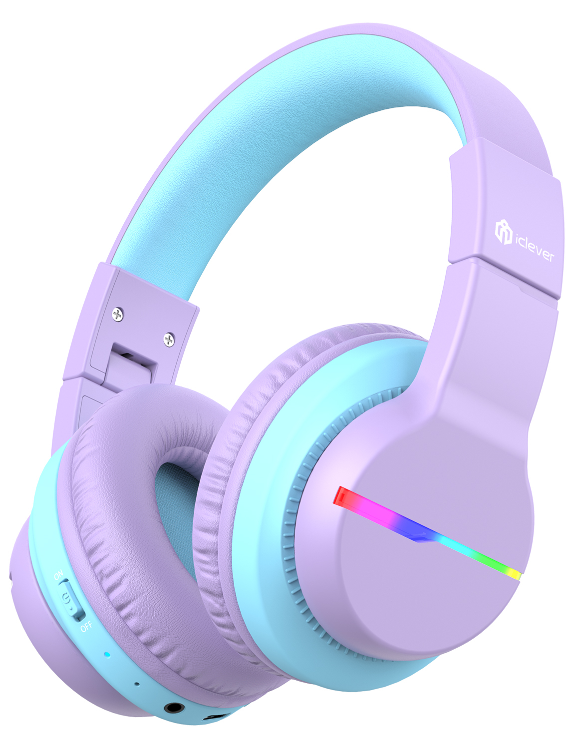 photo ICLEVER Kids Bluetooth Headphones C03-1702N-33 BTH12, LED, 55h, purple