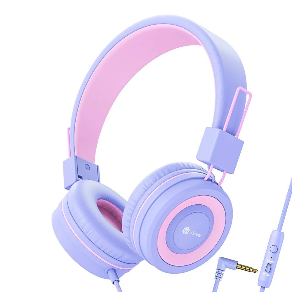 photo ICLEVER Wired Kids Headphones C03-2301N-03 HS14, 3,5mm, Mic, purple