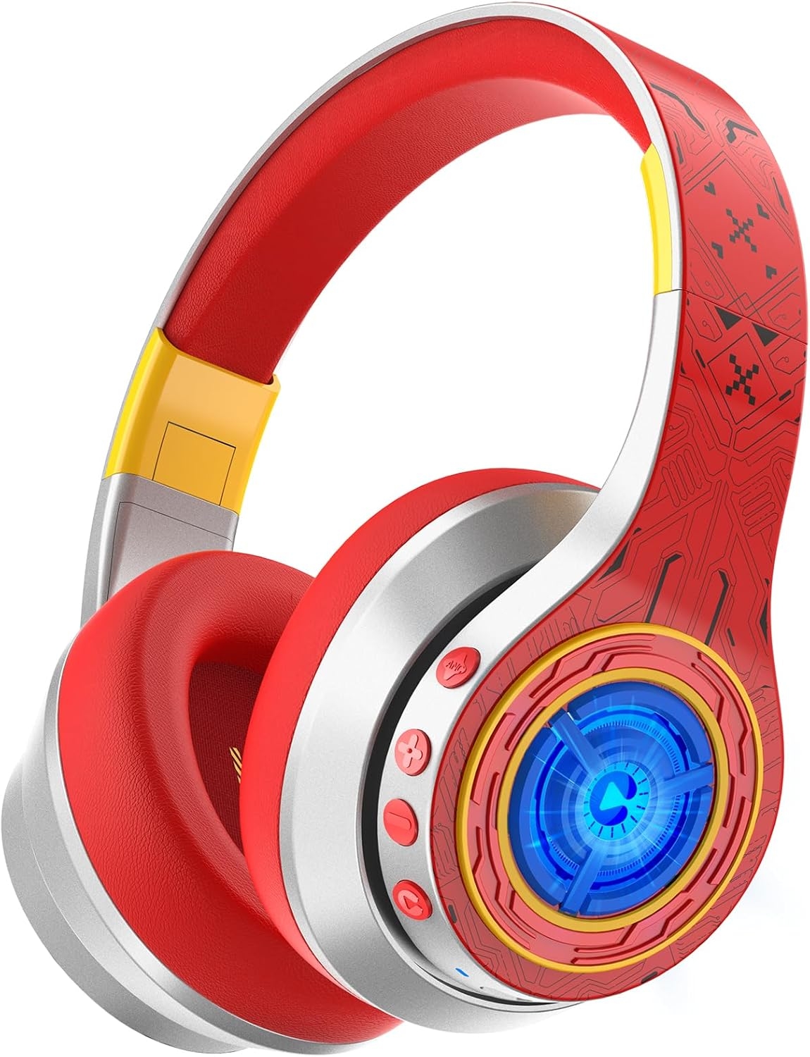photo ICLEVER Active Noise Cancel Headph. C09-2301N-02 BTH24, BT, 48h, red/silver