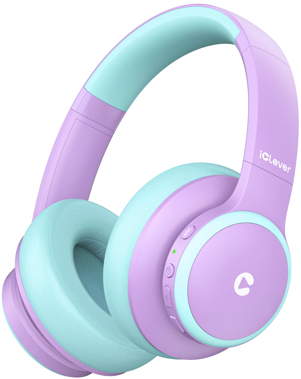 photo ICLEVER Active Noise Cancel Headphones C17-2083N-01 BTH26, BT, 60h, purple-green