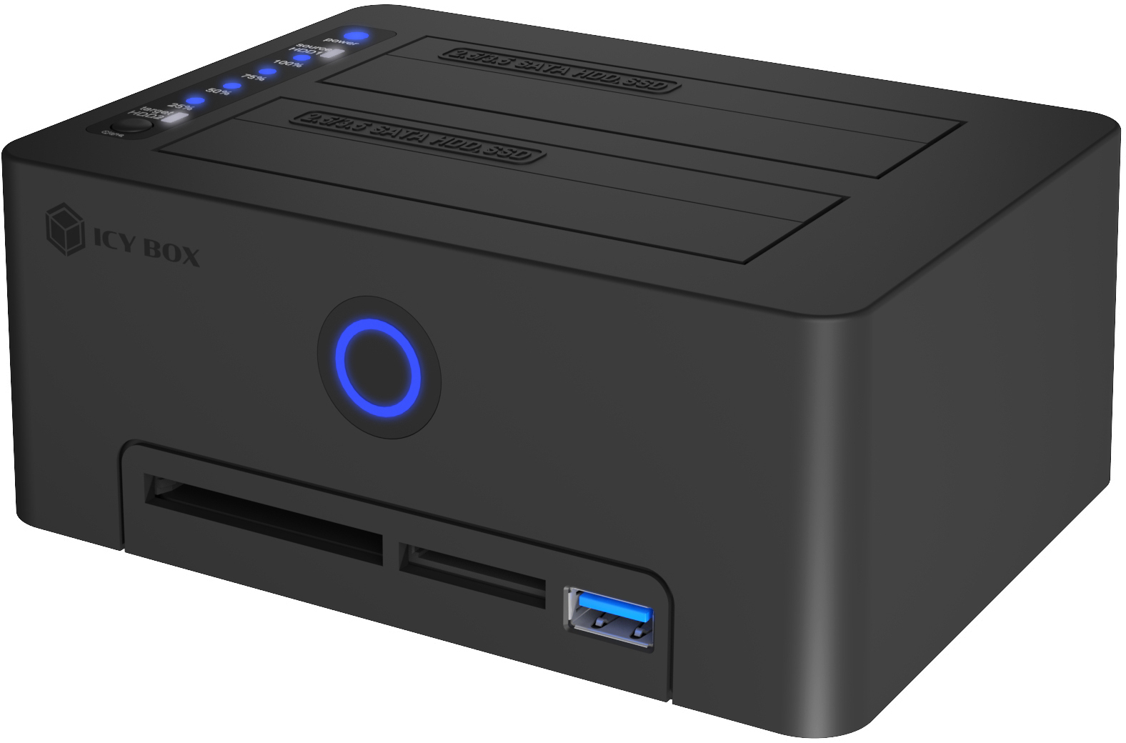 photo ICY BOX CloneStation for 2.5/3.5 inch IB-1233CL-CR incl. card reader,USB-A