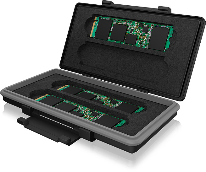 ICY BOX Schutzbox für 4x M.2 SSDs IB-AC620-M2 bis zu 80 mm Länge