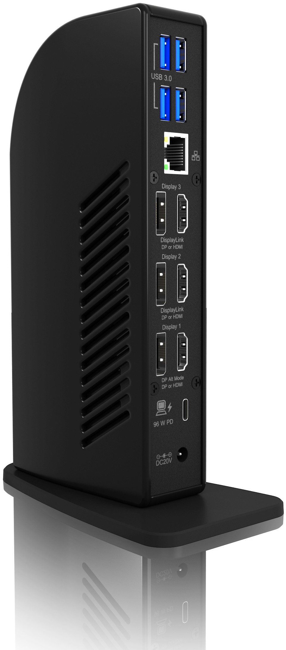ICY BOX DisplayLink Hybrid Docking IB-DK2256AC 4k,3xHDMI,3xDP,USB-A & C