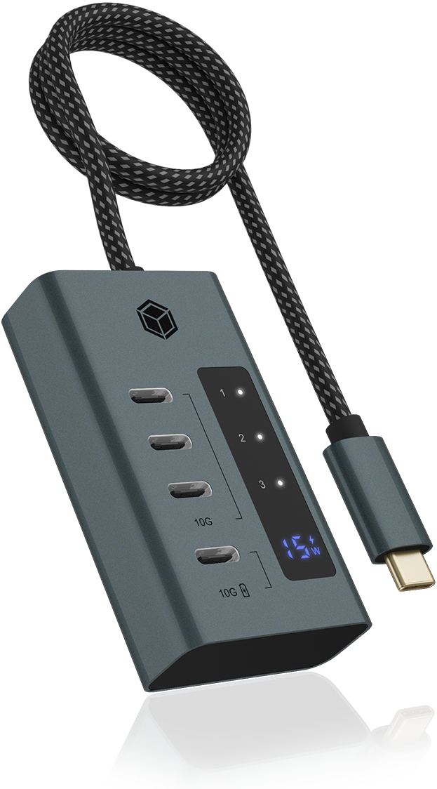 ICY BOX USB-C - 4-Port Hub IB-HUB1454-C31 3x 3.2 Gen2, 1x PD 20W