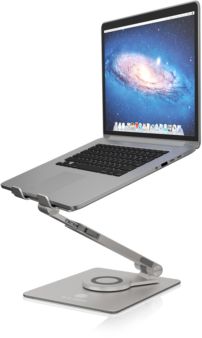 ICY BOX Rotatable and fully adjustable IB-NH400-R notebook stand silver