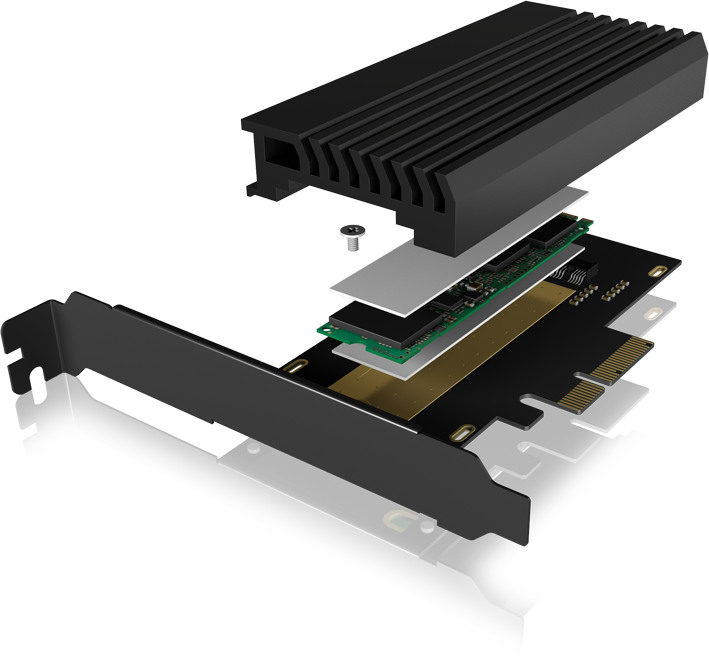 ICY BOX PCIe-Karte, 1x M.2 PCIe NVMe IB-PCI214M2-HSL SSD PCIe 4.0