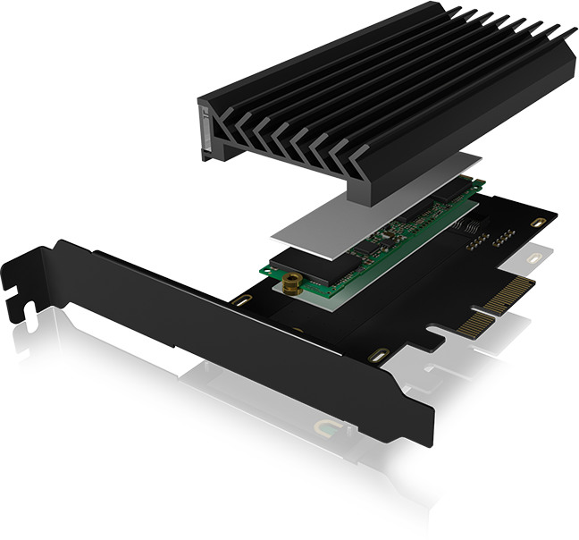 ICY BOX PCIe-Karte, 1x M.2 PCIe NVMe IB-PCI224M2-ARGB PCIe 4.0, LP&FP inkl passiv K