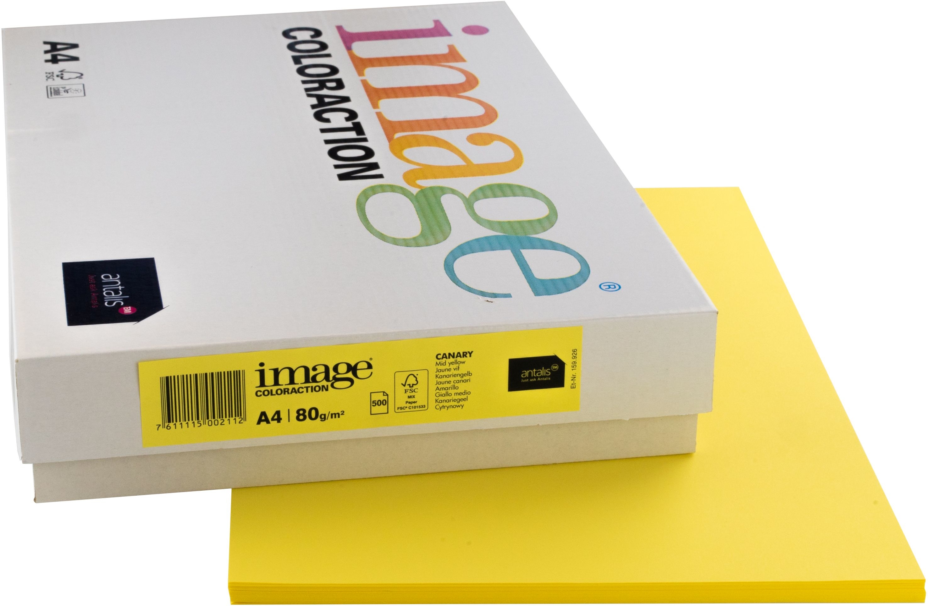 IMAGE COLORACTION Papier à copier Canary A4 274567 jaune, 80g 500 feuilles
