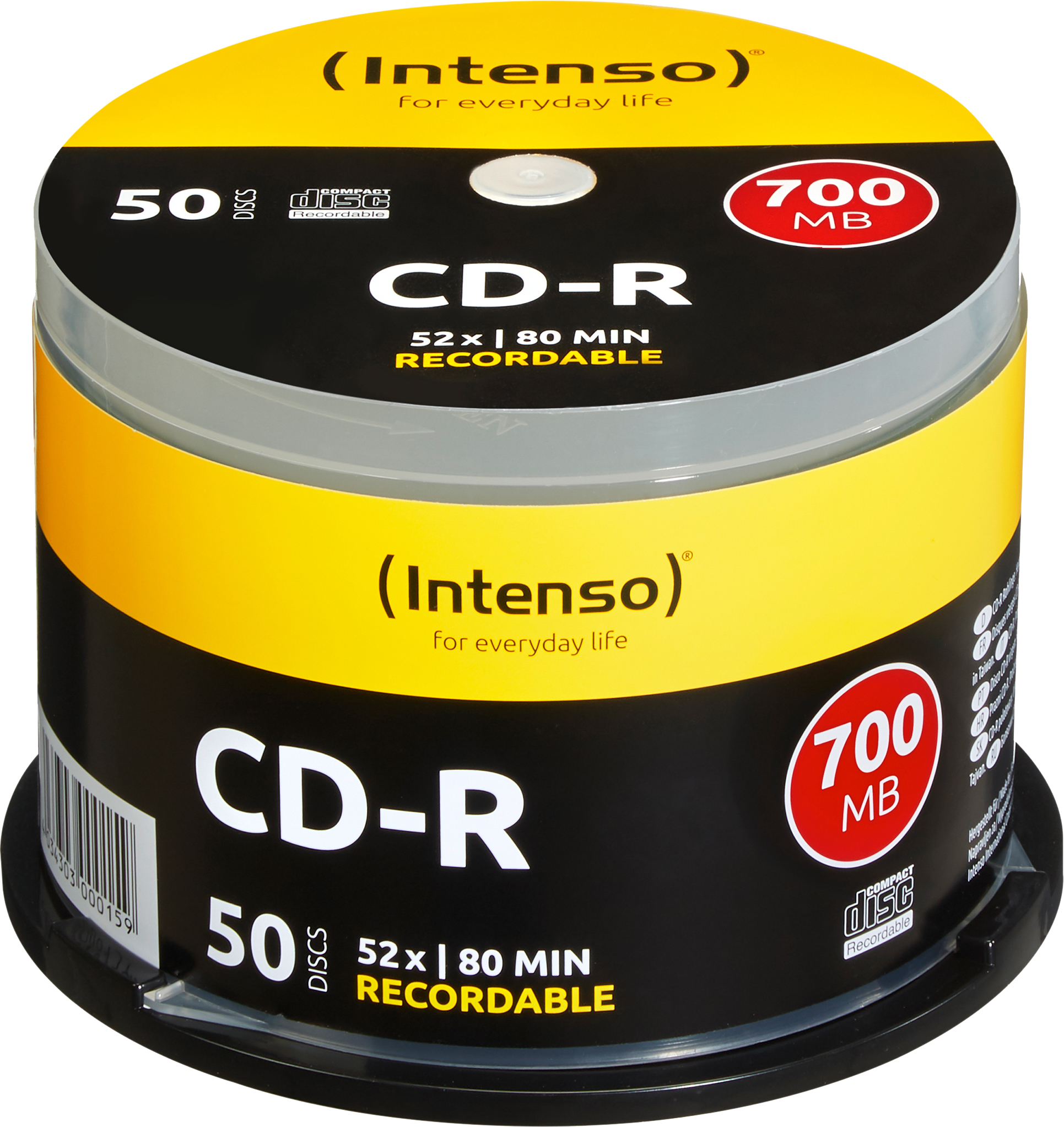 INTENSO CD-R Cake Box 80MIN/700MB 1001125 52X 50 Pcs 52X 50 Pcs