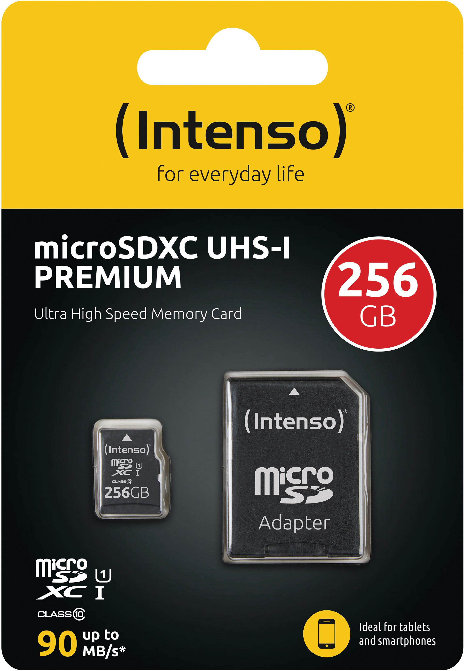 INTENSO Micro SD Secure Digital Cards 3423492 SD Adapter 256GB