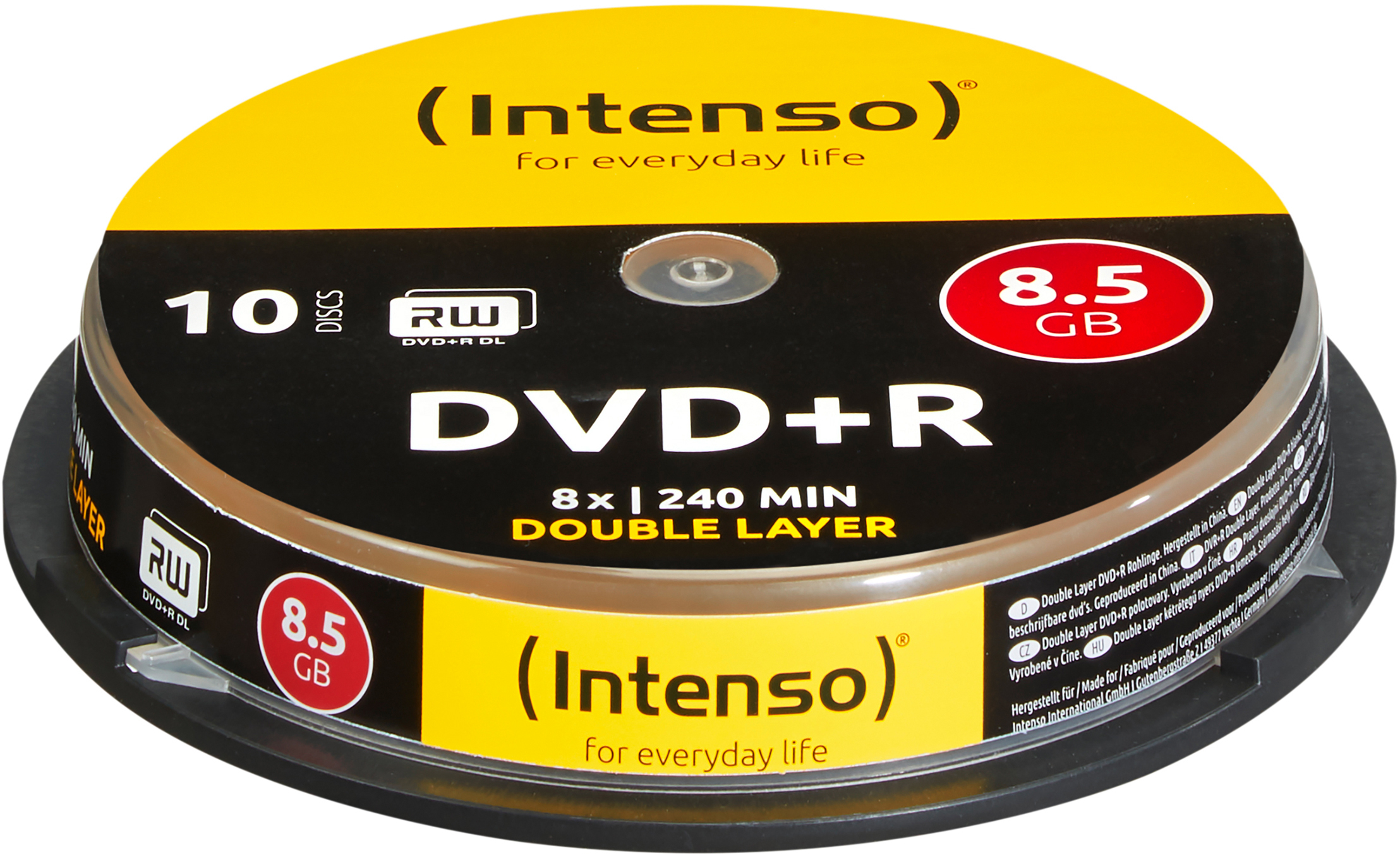 INTENSO DVD+R Cake Box 8.5GB 4311142 8X DL 10 PCS