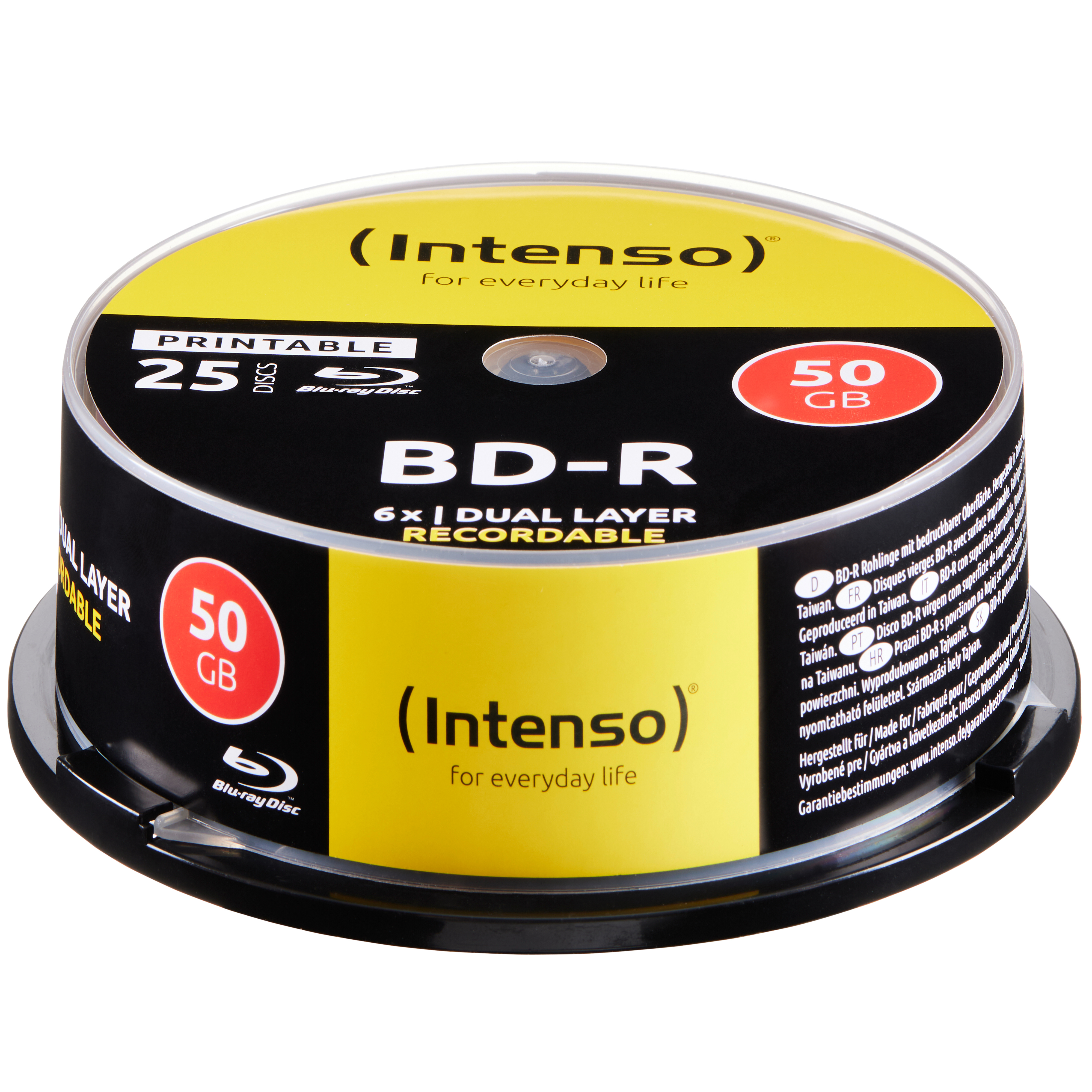 photo INTENSO Blue-ray 50 GB, 6x, Print. 5101124 Cake Box 25 Discs