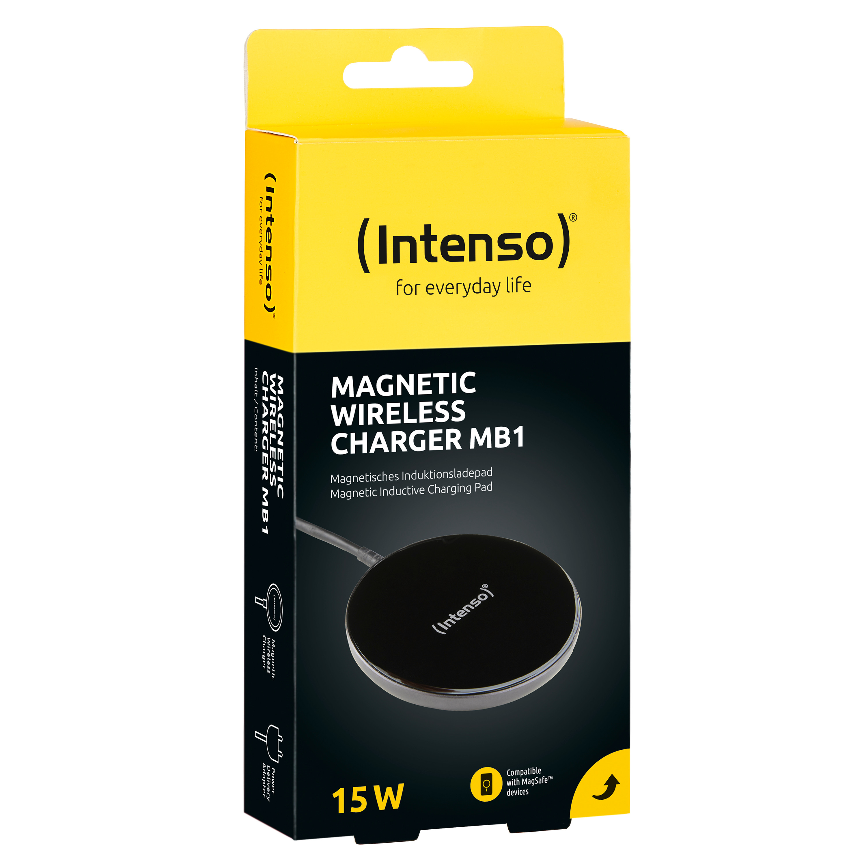 INTENSO Magnetic Wireless Charger MB1 7410710 MagSafe compatibility black