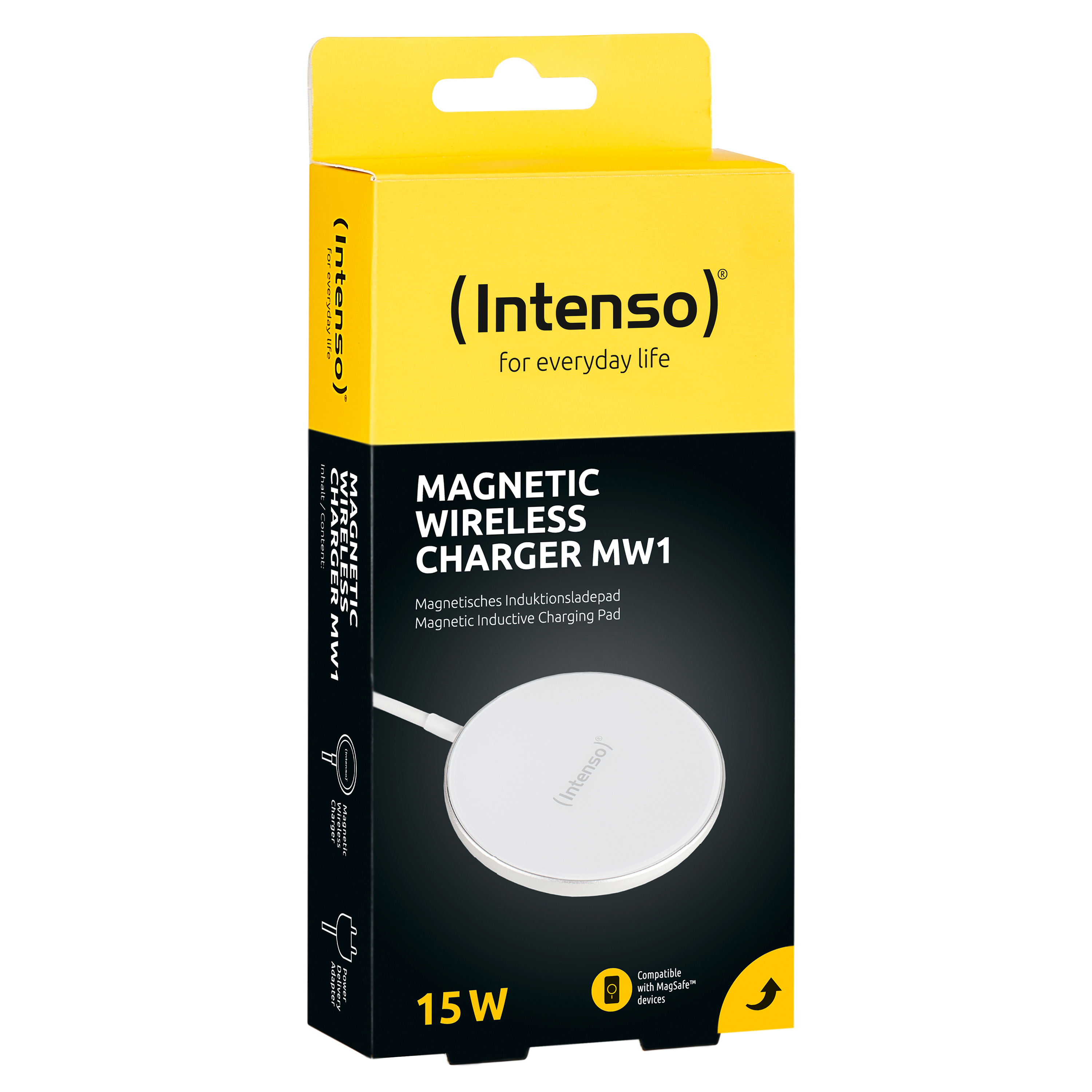 INTENSO Magnetic Wireless Charger MW1 7410712 MagSafe compatibility white