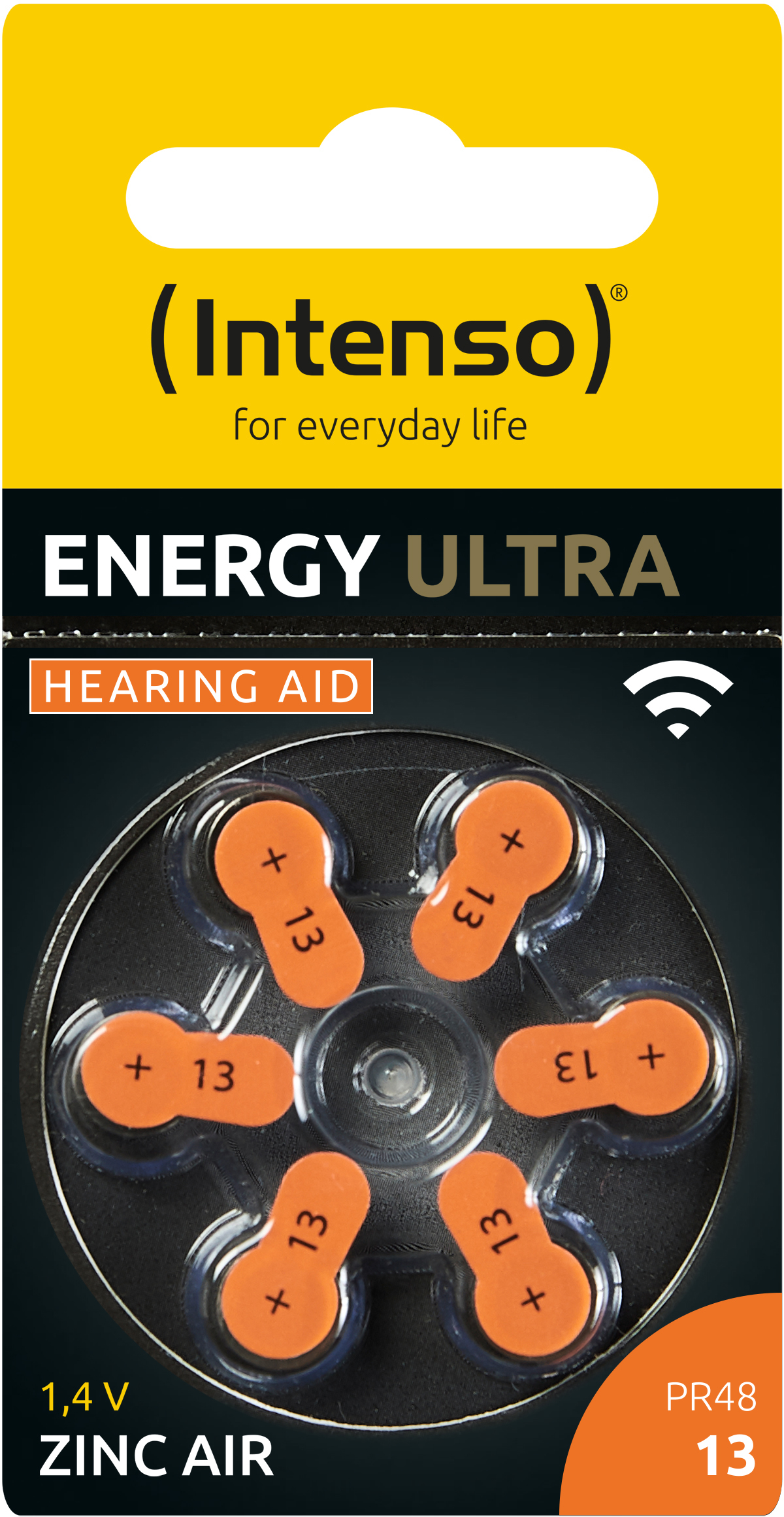 photo INTENSO Energy Ultra Hearing Aid A13 7504426 zinc air 6pcs blister