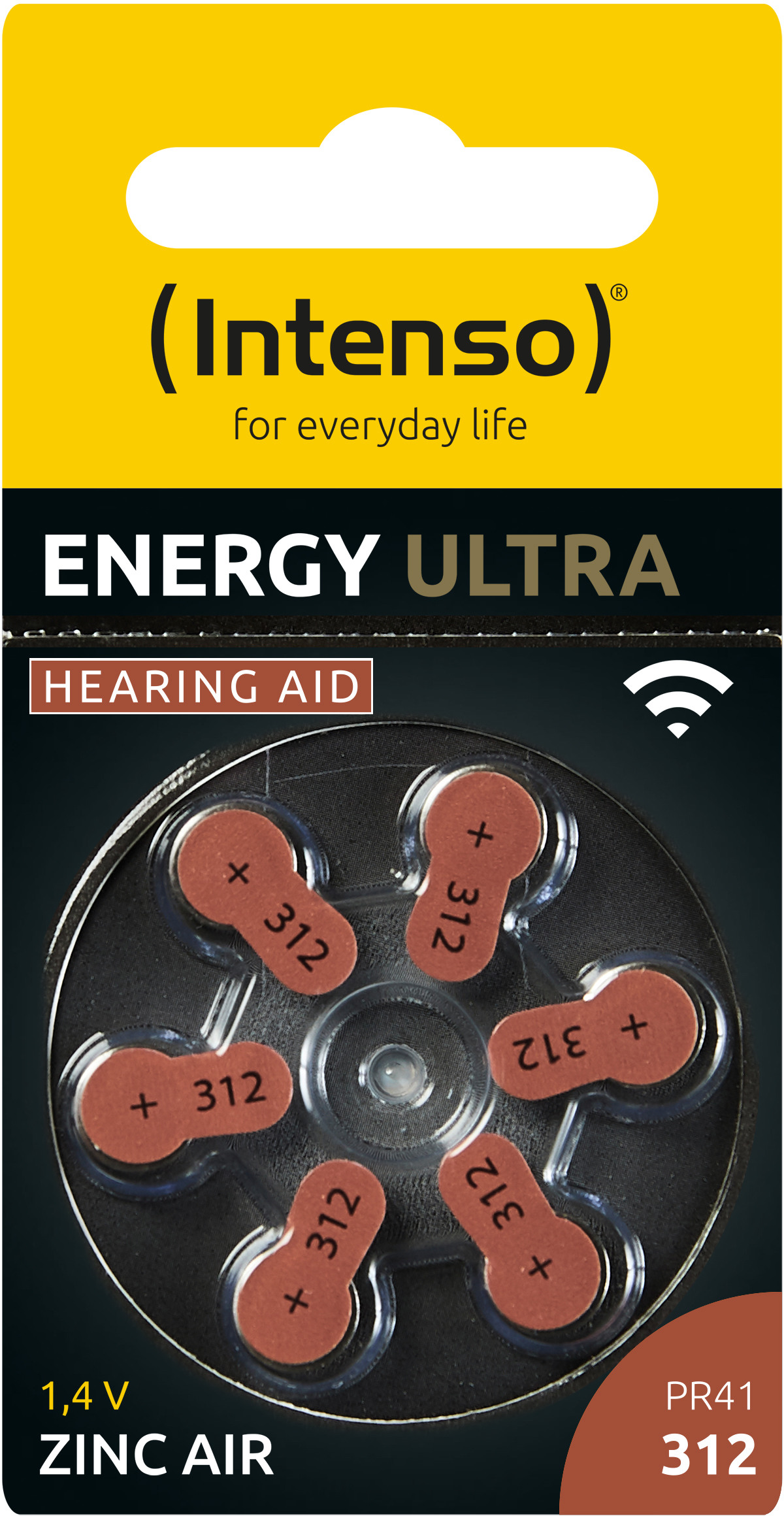photo INTENSO Energy Ultra Hearing Aid A312 7504436 zinc air 6pcs blister
