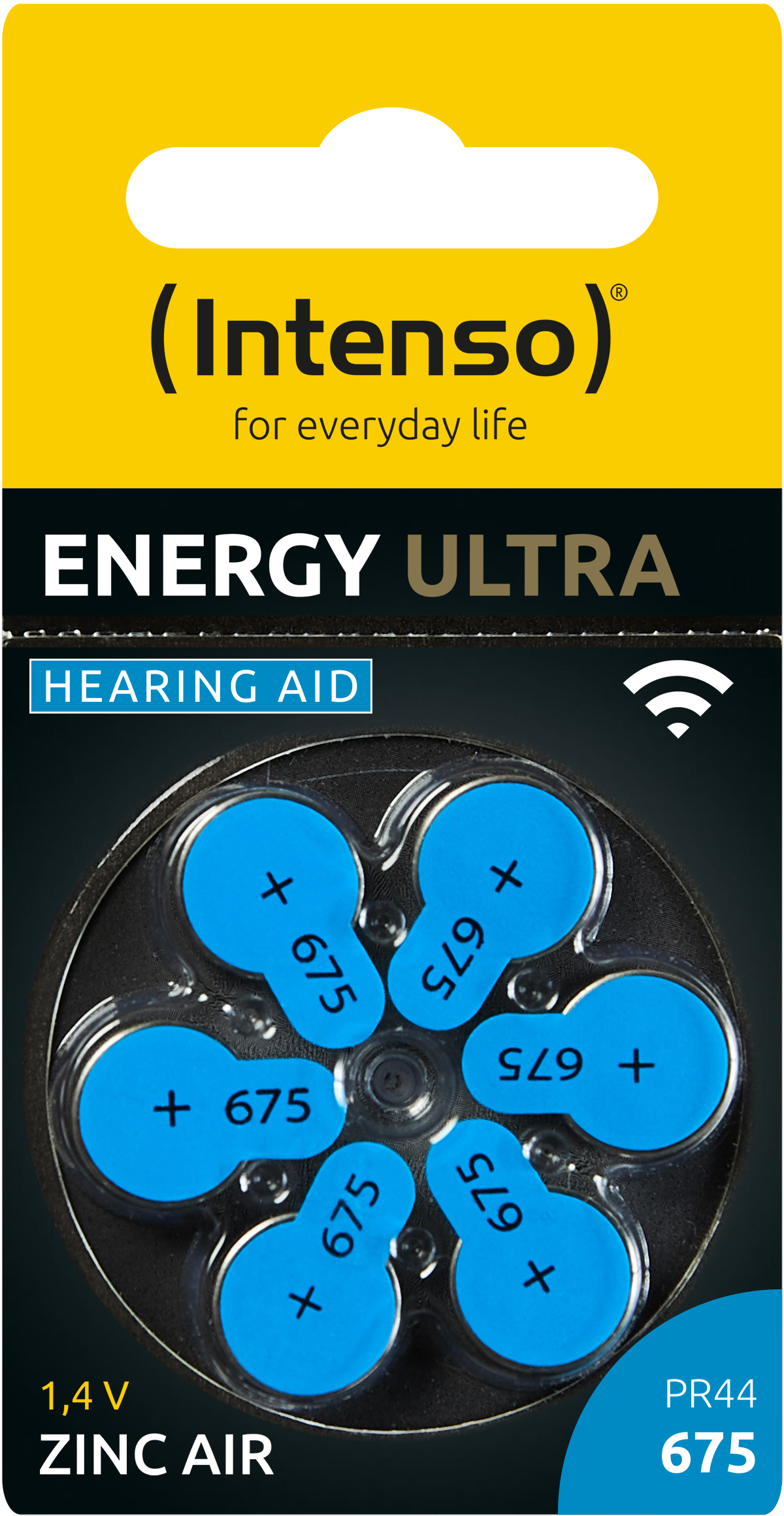 photo INTENSO Energy Ultra Hearing Aid A675 7504446 zinc air 6pcs blister